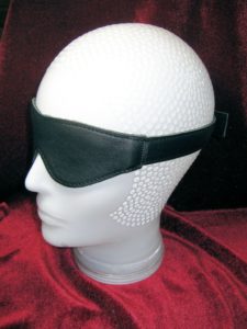 Onyx-Leather Blindfold - Black